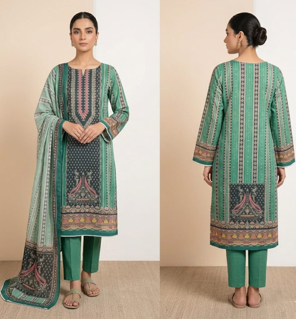 Vellura Luxury Premium 3 Piece Cotton Set Green